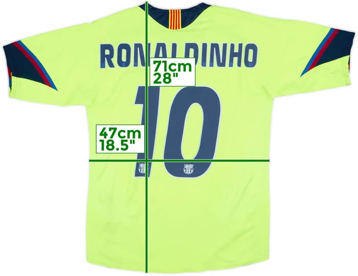 2005-06 Barcelona Away Shirt Ronaldinho #10 - 7/10 - (S)