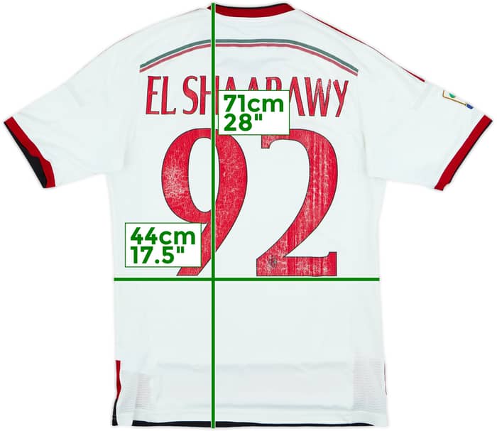 2014-15 AC Milan Away Shirt El Shaarawy #92 - 4/10 - (S)