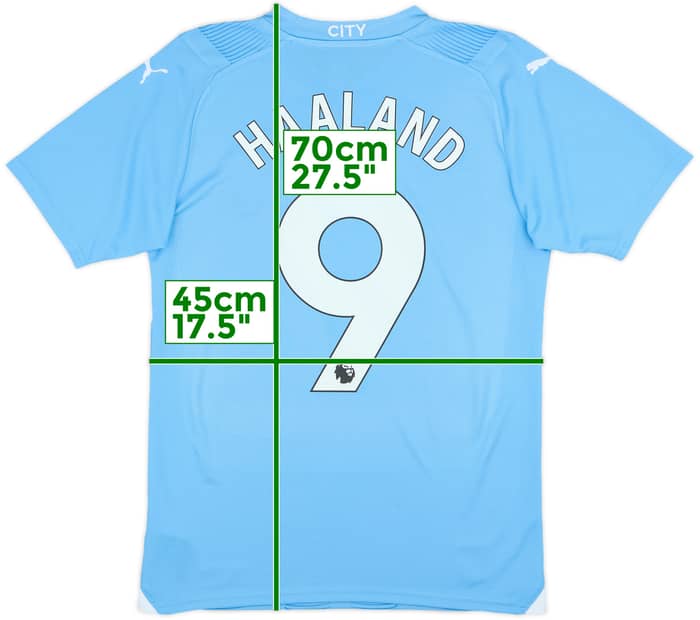 2023-24 Manchester City Home Shirt Haaland #9 - 10/10 - (S)