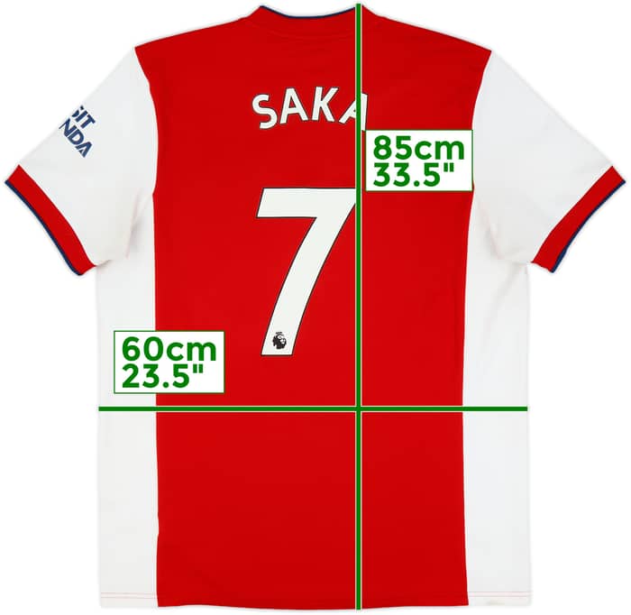 2021-22 Arsenal Home Shirt Saka #7 - 5/10 - (XL)