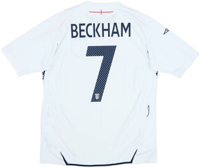 2007-09 England Home Shirt Beckham #7 - 7/10 - (M)