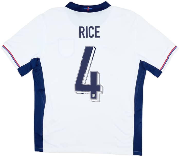 2024-25 England Home Shirt Rice #4 - 6/10 - (M)