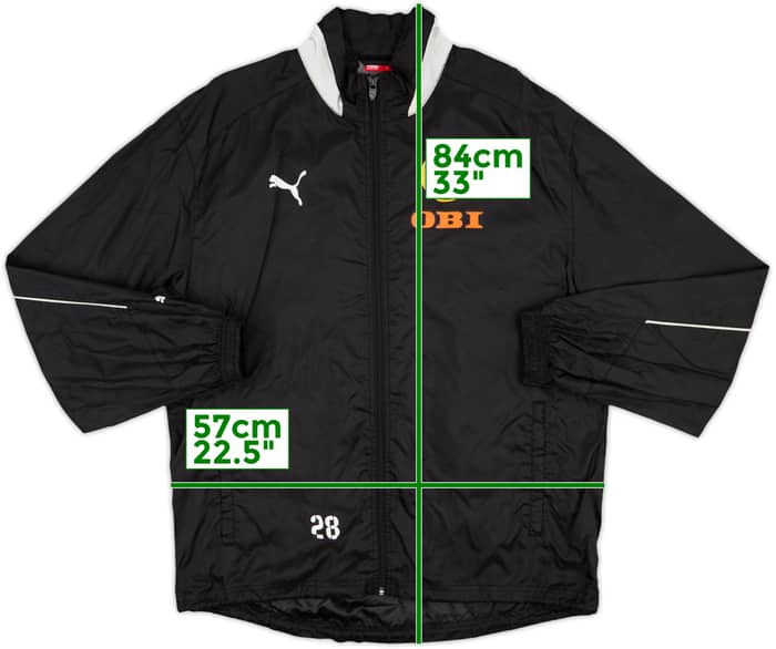 2008-10 Young Boys Player Issue Puma Hooded Rain Jacket #28 - 7/10 - (M)