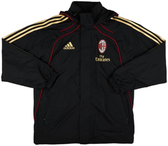 2010-11 AC Milan adidas Hooded Rain Jacket - 10/10 - (S)