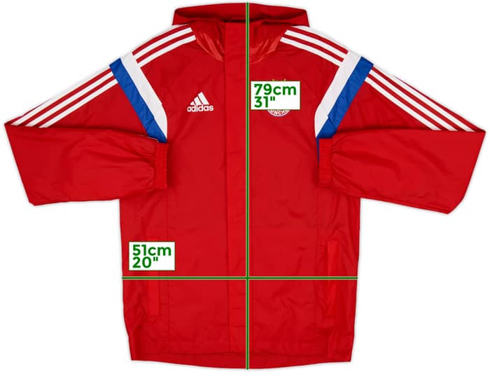 2014-15 Bayern Munich adidas Hooded Rain Jacket - 6/10 - (L)