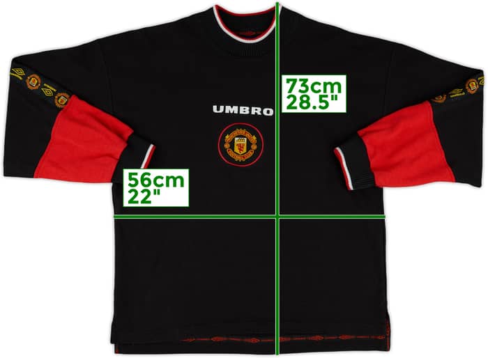 1996-97 Manchester United Umbro Sweat Top - 8/10 - (S)