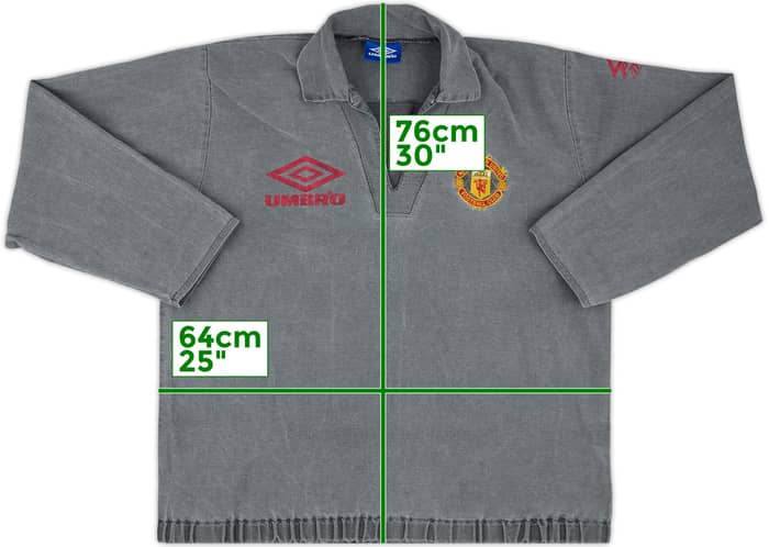 1992-93 Manchester United Umbro Drill Top - 8/10 - (L)