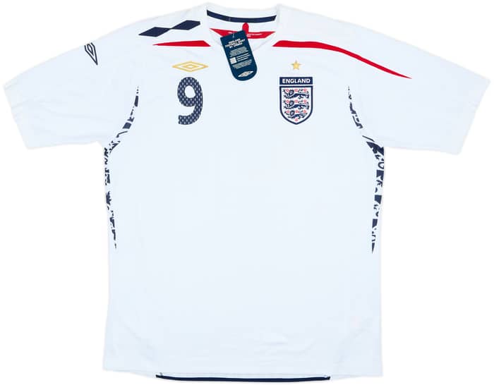2007-09 England Home Shirt Rooney #9 (XL)