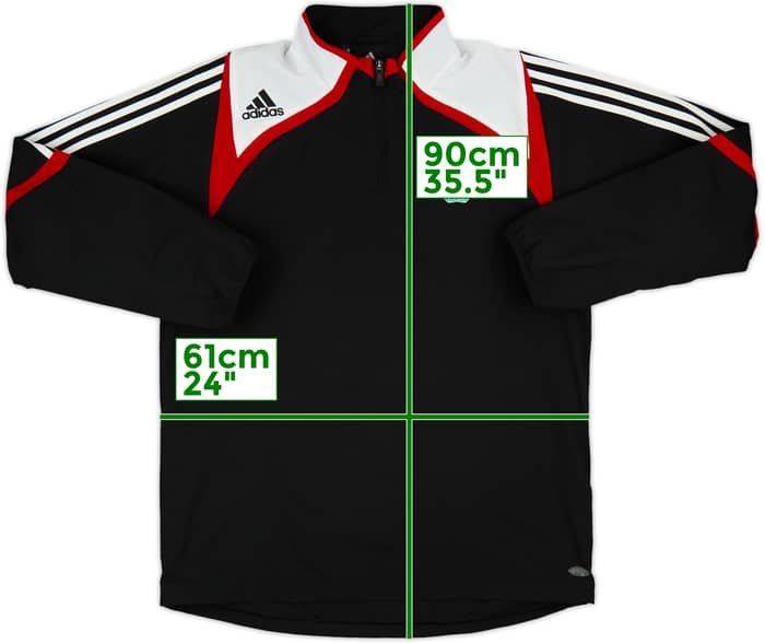 2007-08 Liverpool adidas 1/4 Zip Drill Top - 9/10 - (L)