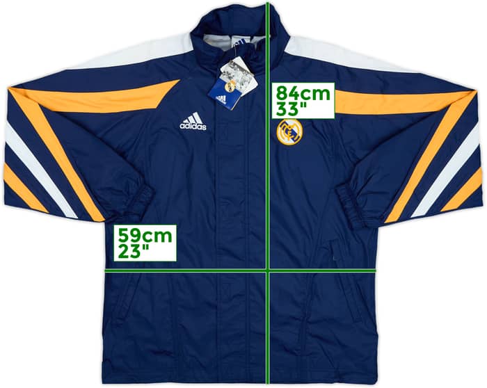 1998-99 Real Madrid adidas Hooded Rain Jacket (S)