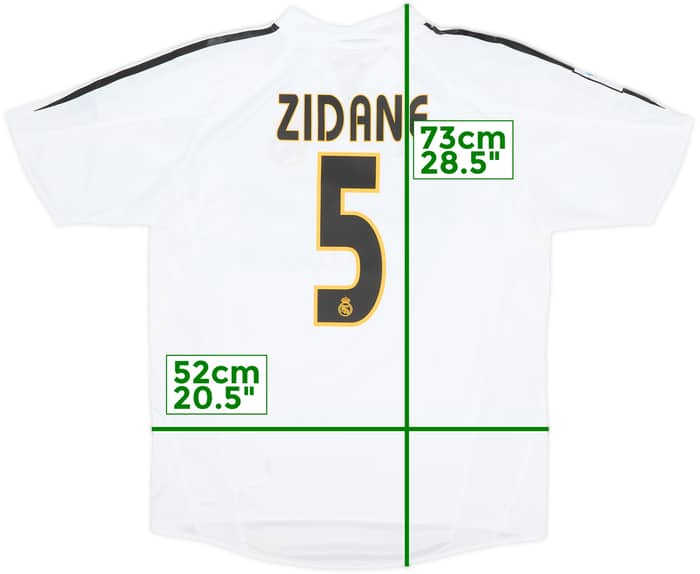 2004-05 Real Madrid Home Shirt Zidane #5 (XL.Boys)