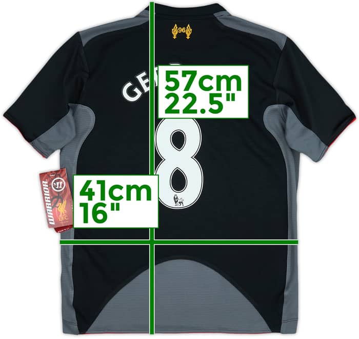 Camiseta de visitante del Liverpool 2012-13 Gerrard #8 (8-9 años)
