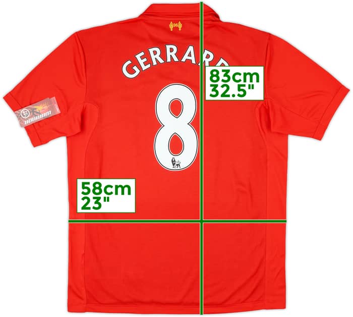 2012-13 Liverpool Home Shirt Gerrard #8 (XL)
