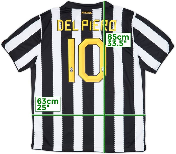 2010-11 Juventus Home Shirt Del Piero #10 (XXL)