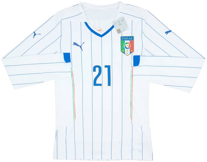 2014-15 Italy Player Issue ACTV Away L/S Shirt Pirlo #21 (XXL)