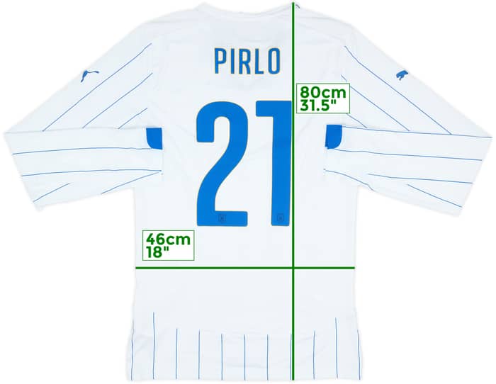 2014-15 Italy Player Issue ACTV Away L/S Shirt Pirlo #21 (XXL)