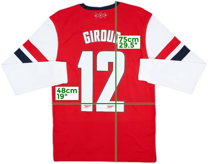 2012-14 Arsenal Home L/S Shirt Giroud #12 (S)