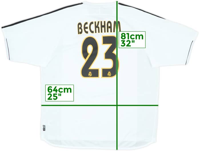 2003-04 Real Madrid Home Shirt Beckham #23 (XL)
