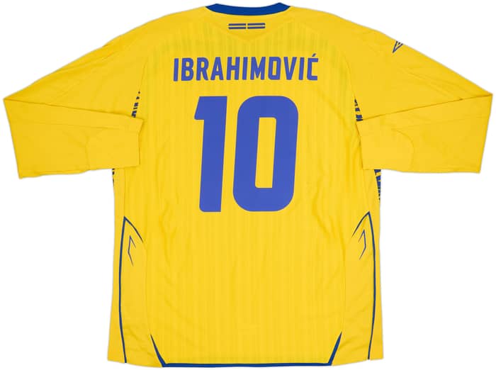 2007-09 Sweden Home L/S Shirt Ibrahimovic #10 - 5/10 - (XL)