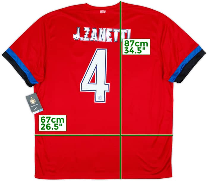 2012-13 Inter Milan Away Shirt J. Zanetti #4 (XXL)