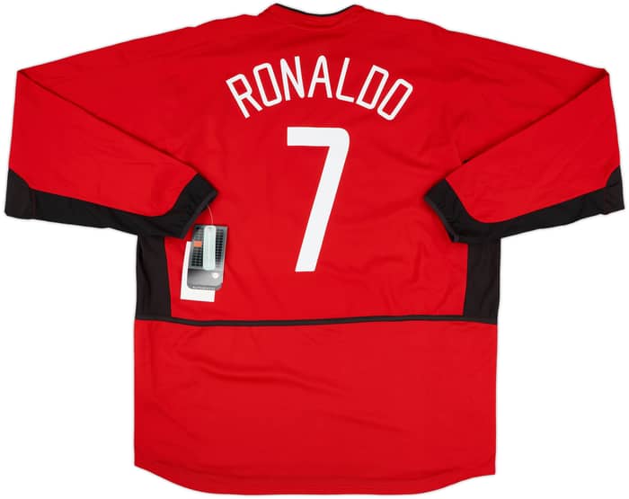 2002-04 Manchester United Home L/S Shirt Ronaldo #7 (XXL)