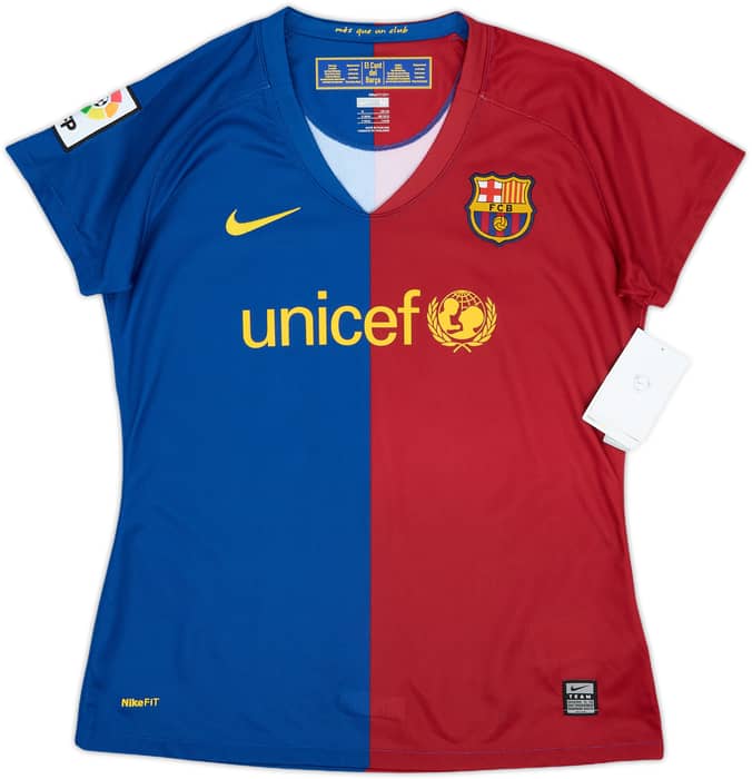 2008-09 Barcelona Home Shirt Messi #10 (Women's M)