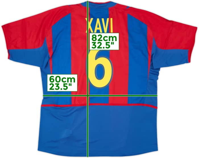 2002-03 Barcelona Home Shirt Xavi #6 (XL)