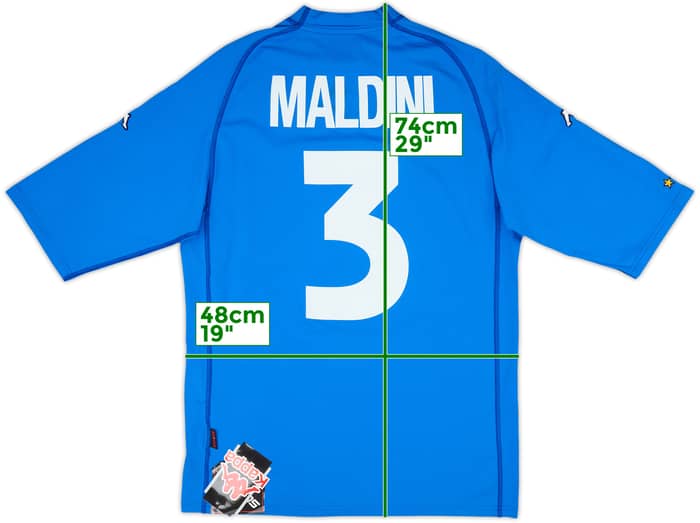 2000-01 Italy Home Shirt Maldini #3 (XXL)
