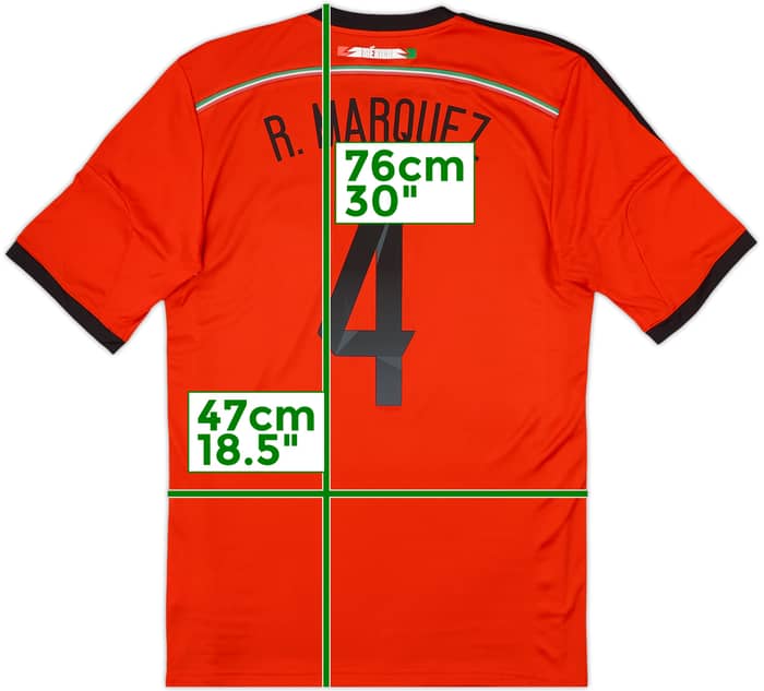 Camiseta de visitante de Mexico 2014-15 R.Marquez #4 (M)
