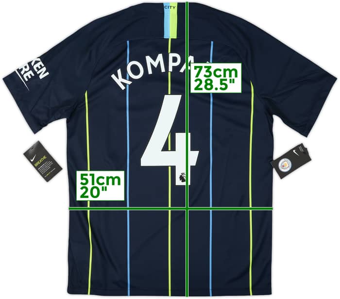 2018-19 Manchester City Away Shirt Kompany #4 (M)