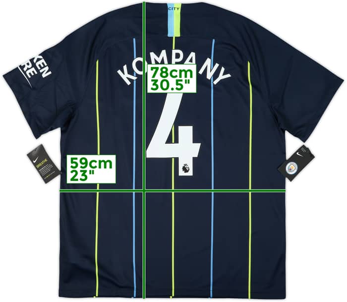 2018-19 Manchester City Away Shirt Kompany #4 (XL)