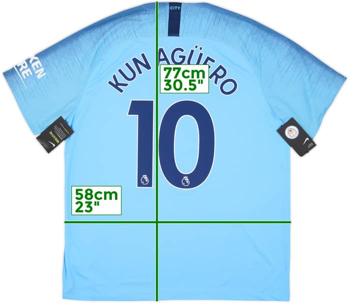 2018-19 Manchester City Home Shirt Kun Aguero #10 (XL)