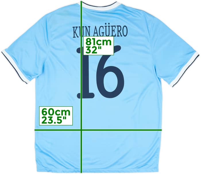 2013-14 Manchester City Home Shirt Kun Aguero #16 (XL)
