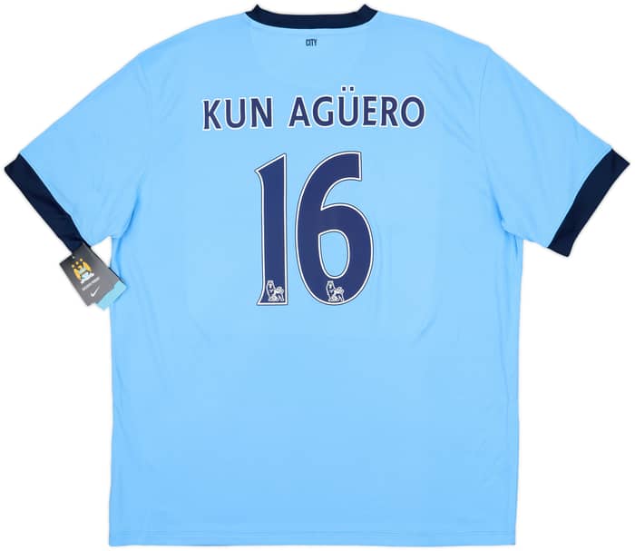 2014-15 Manchester City Home Shirt Kun Aguero #16 (XXL)