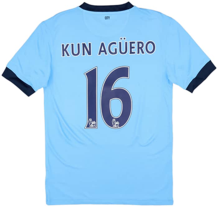 2014-15 Manchester City Home Shirt Kun Aguero #16 (S)