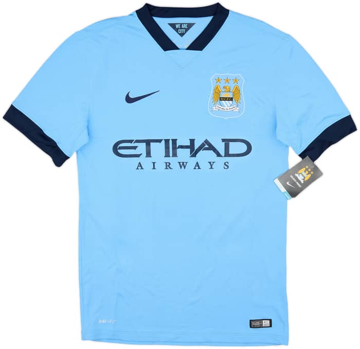 2014-15 Manchester City Home Shirt Kun Aguero #16 (S)
