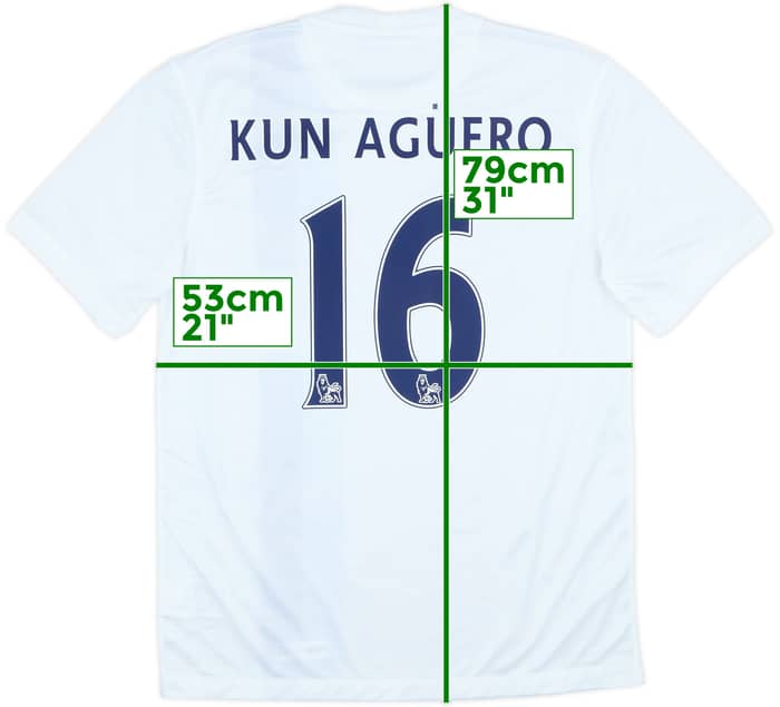 2013-14 Manchester City Third Shirt Kun Aguero #16 (M)
