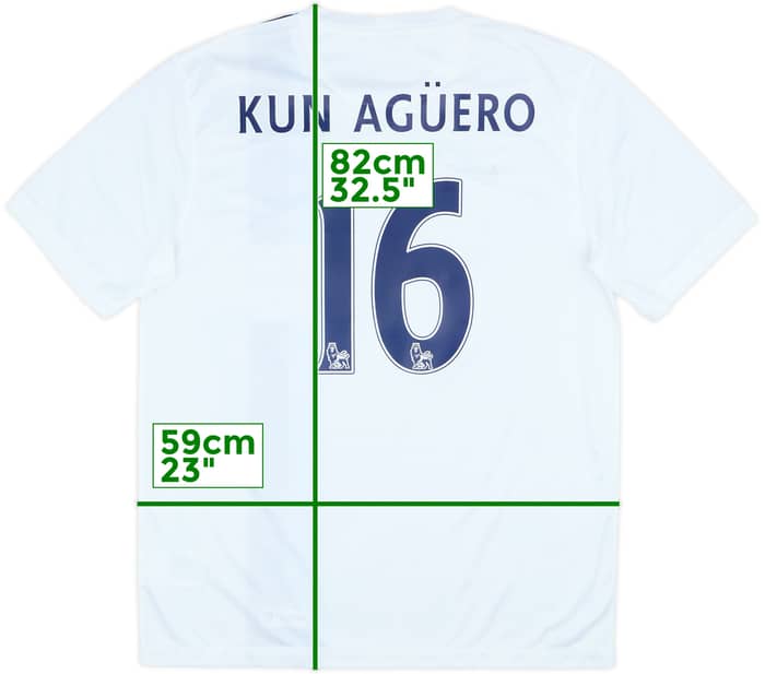 2013-14 Manchester City Third Shirt Kun Aguero #16 (L)