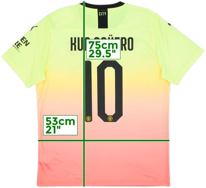 2019-20 Manchester City Third Shirt Kun Aguero #10 (L)