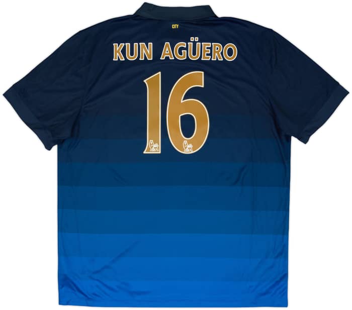 2014-15 Manchester City Away Shirt Kun Aguero #16 (XXL)