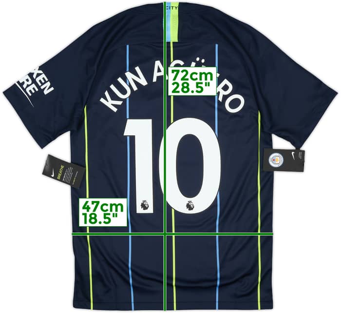 2018-19 Manchester City Away Shirt Kun Aguero #10 (S)
