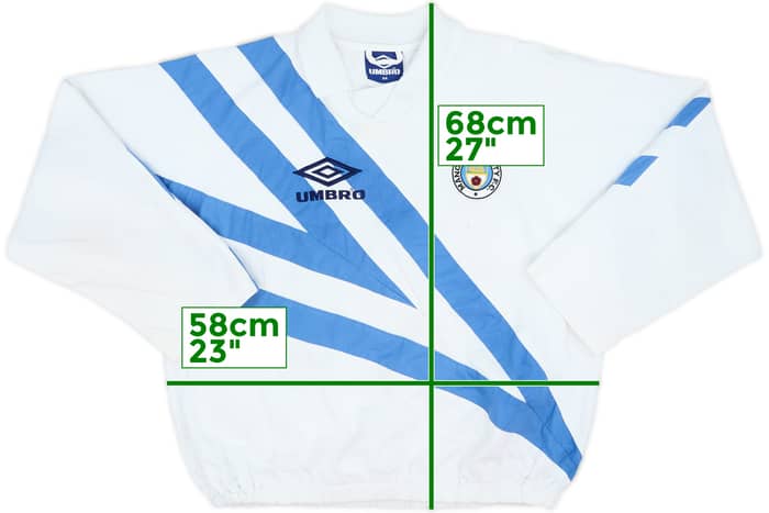1991-93 Manchester City Umbro Drill Top - 7/10 - (M)