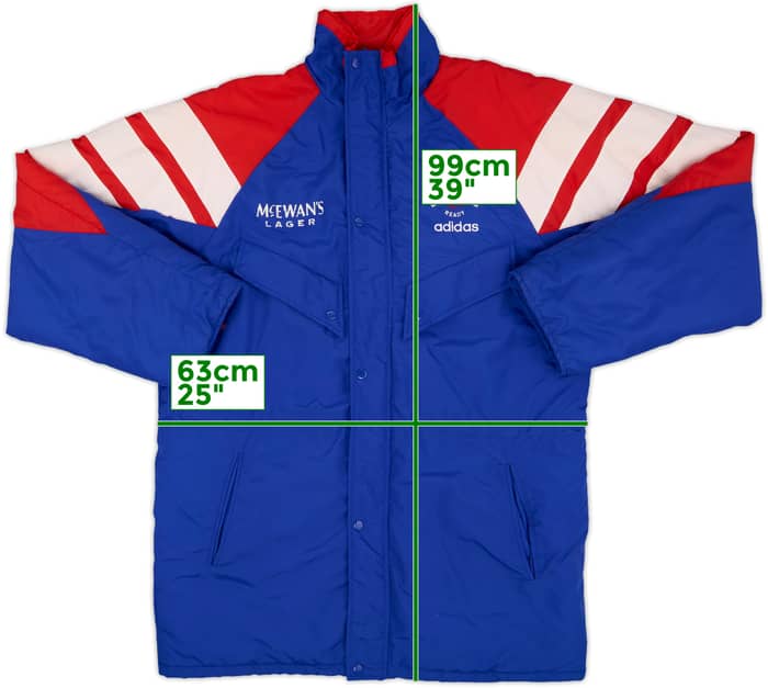 1992-94 Rangers adidas Padded Bench Coat - 8/10 - (L)