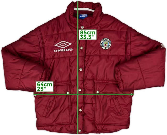 1995-96 Manchester City Umbro Padded Bench Coat - 8/10 - (L)