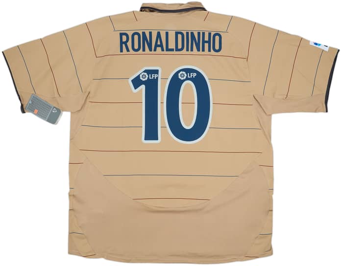 2003-05 Barcelona Away Shirt Ronaldinho #10 (XXL)