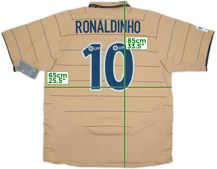 2003-05 Barcelona Away Shirt Ronaldinho #10 (XXL)