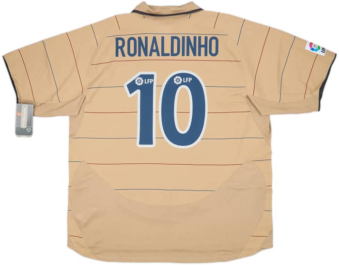 2003-05 Barcelona Away Shirt Ronaldinho #10 (XXL)