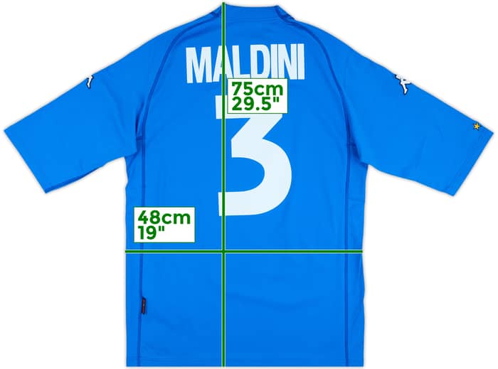 2000-01 Italy Home Shirt Maldini #3 (XXL)