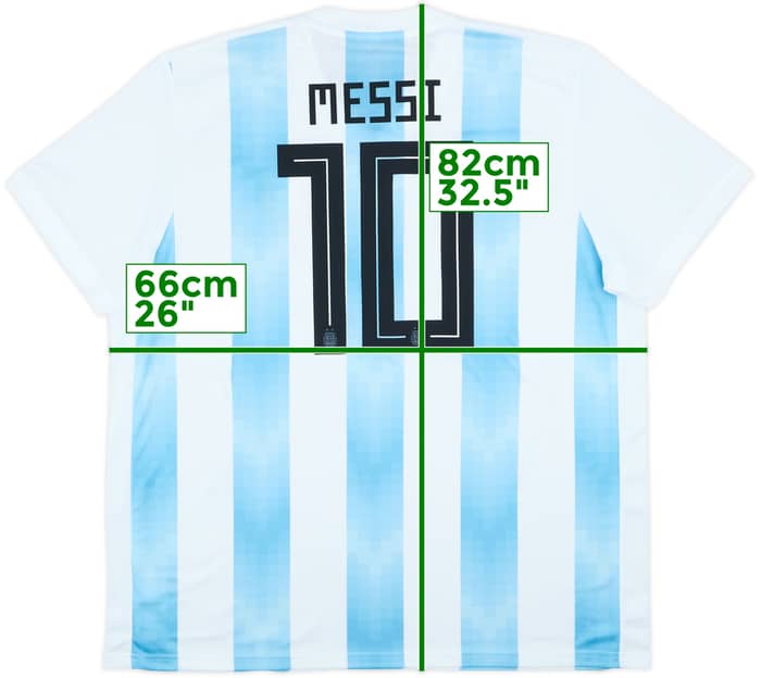 2018-19 Argentina Home Shirt Messi #10 (XXL)