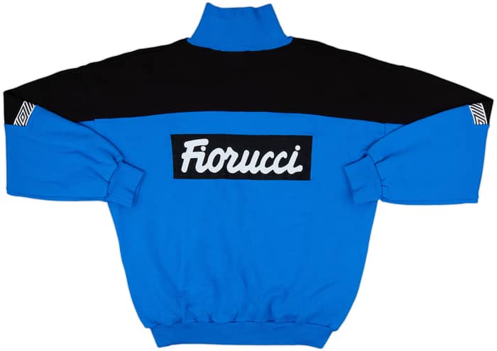 1991-92 Inter Milan Umbro 1/4 Zip Sweat Top - 8/10 - (XL)